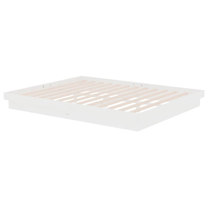 sengeramme 160x200 cm massivt træ hvid