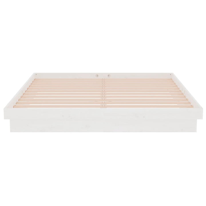 sengeramme 160x200 cm massivt træ hvid