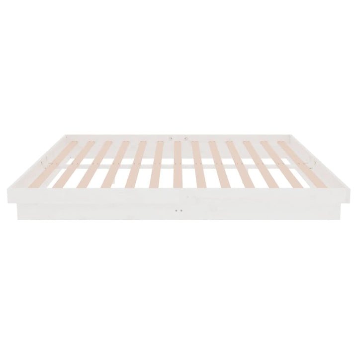 sengeramme 160x200 cm massivt træ hvid