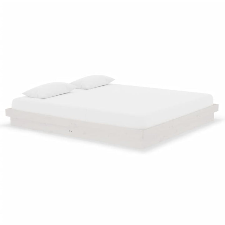 sengestel 180x200 cm Super King massivt fyrretræ hvid