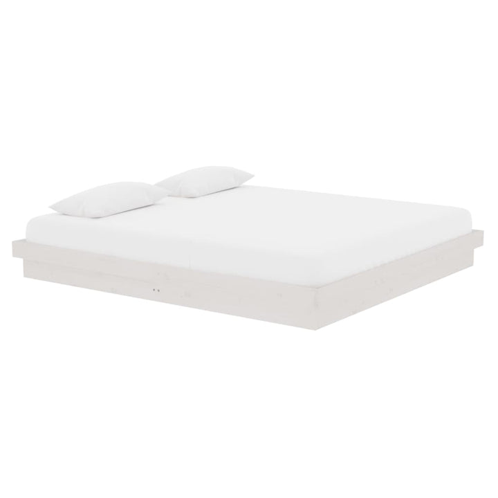 sengestel 180x200 cm Super King massivt fyrretræ hvid