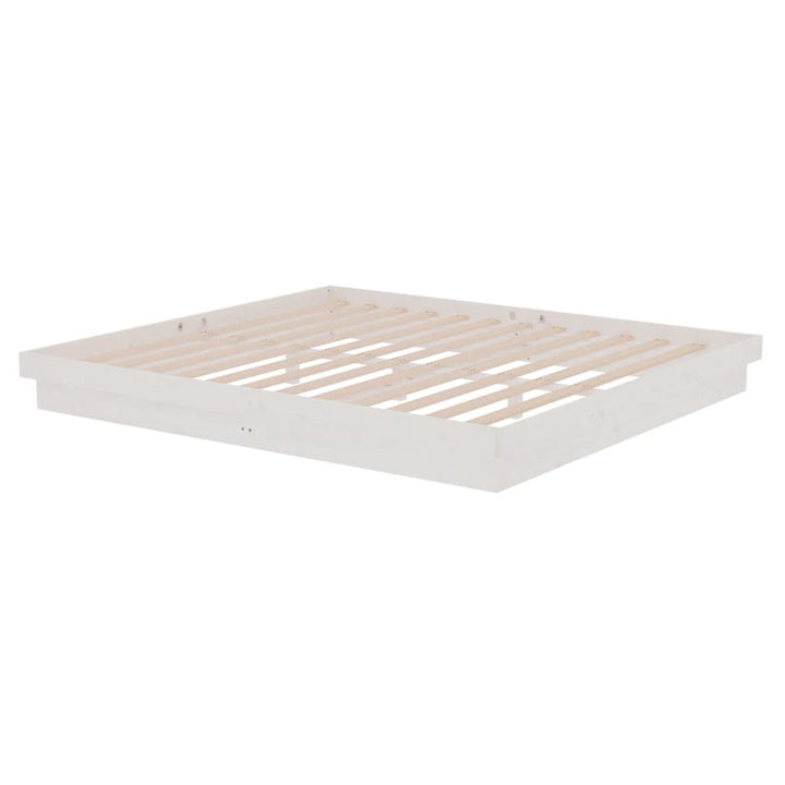 sengestel 180x200 cm Super King massivt fyrretræ hvid