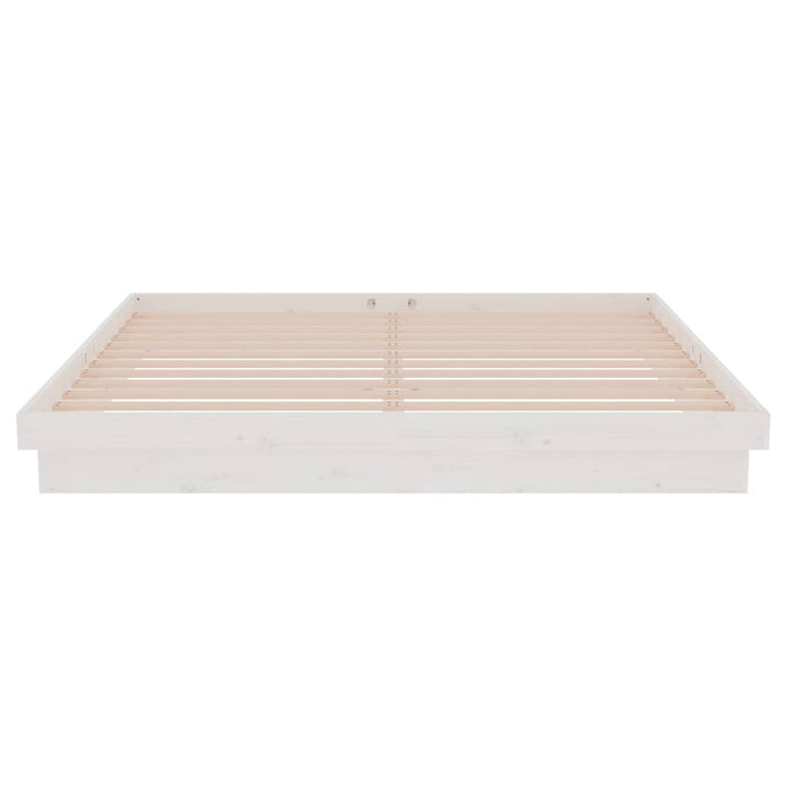 sengestel 180x200 cm Super King massivt fyrretræ hvid