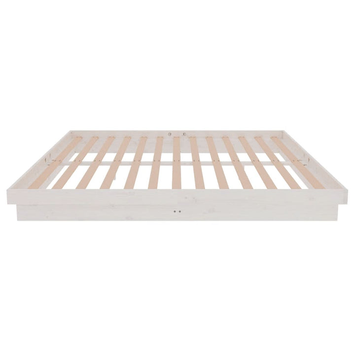 sengestel 180x200 cm Super King massivt fyrretræ hvid