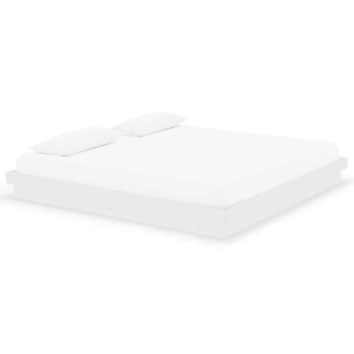 sengeramme 200x200 cm massivt træ hvid