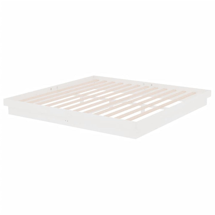 sengeramme 200x200 cm massivt træ hvid
