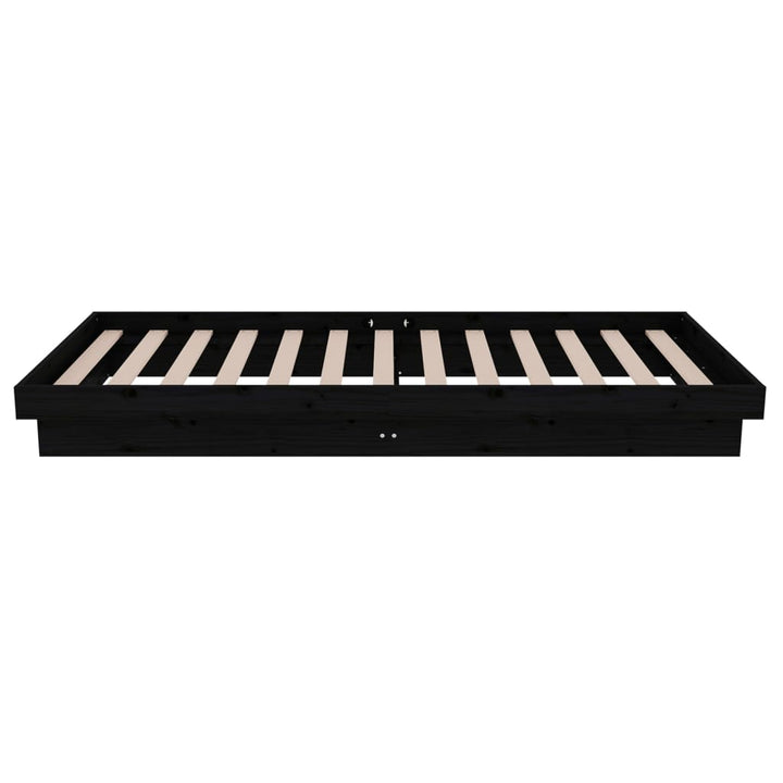 sengeramme 75x190 cm Small Single massivt træ sort