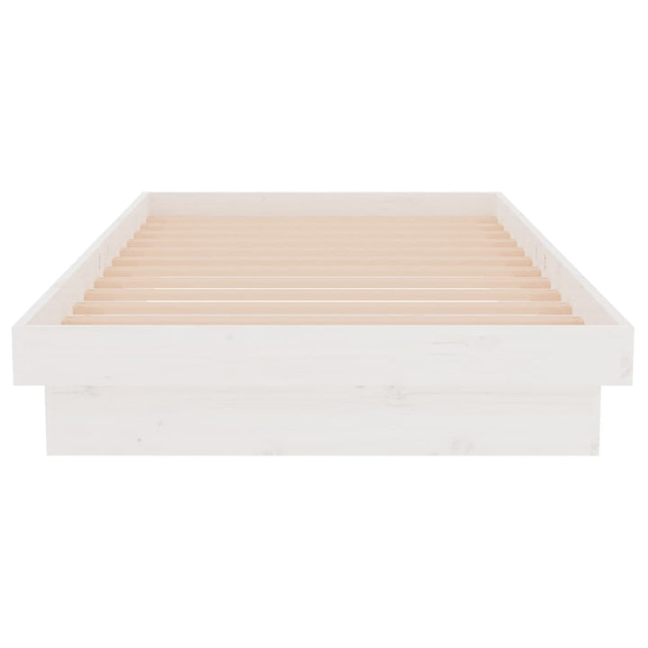 sengeramme 90x190 cm Single massivt træ hvid