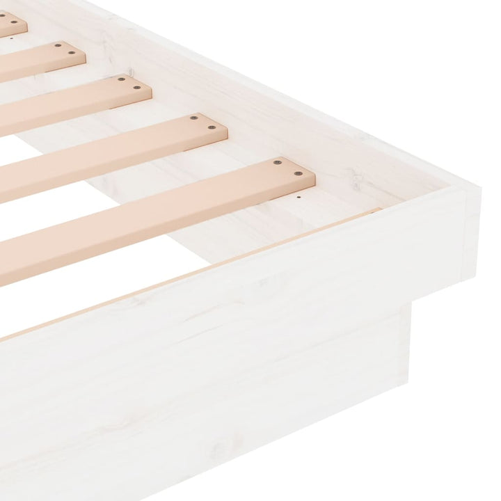 sengeramme 90x190 cm Single massivt træ hvid