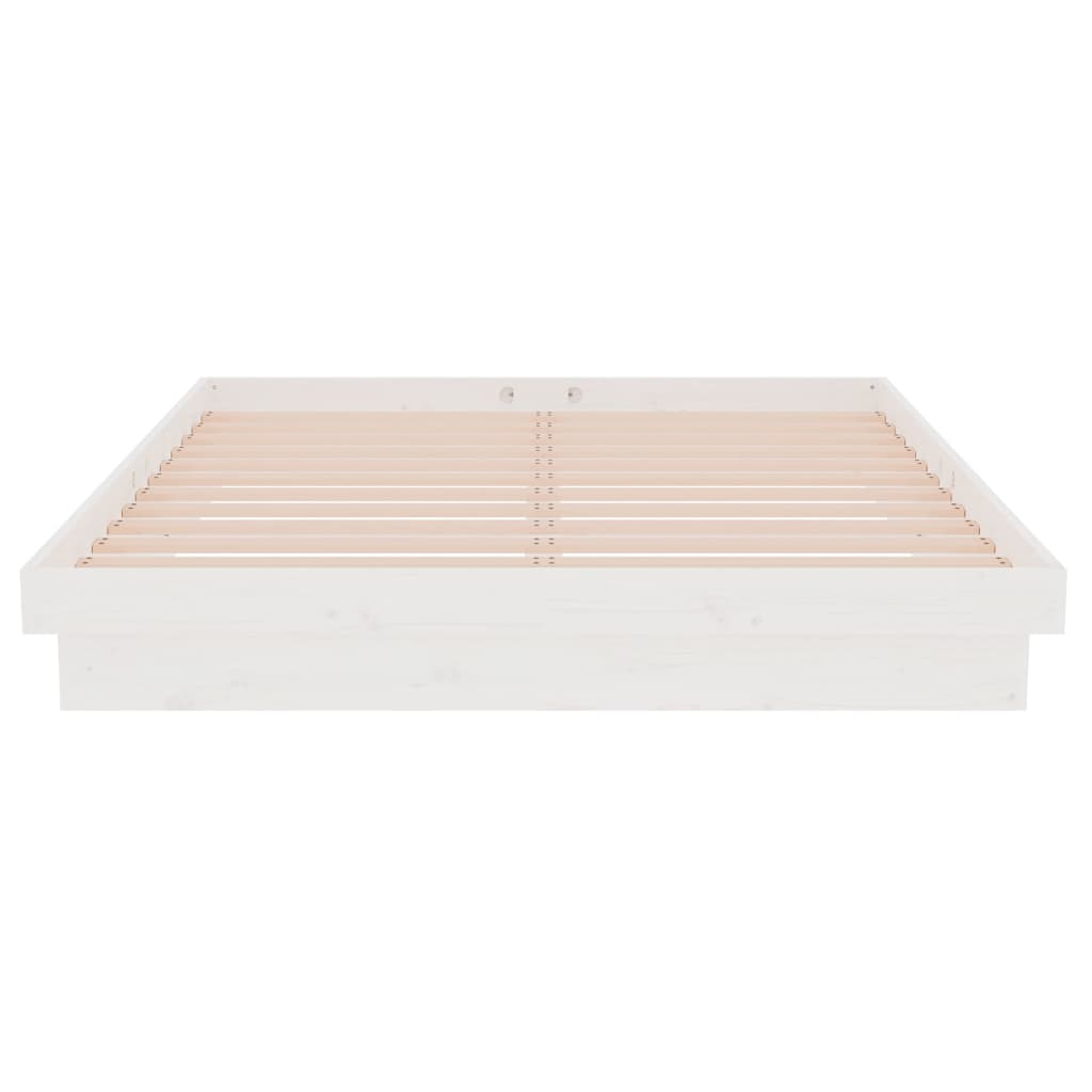 sengeramme 140x190 cm massivt træ hvid