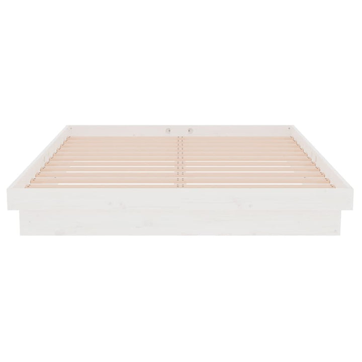 sengeramme 140x190 cm massivt træ hvid