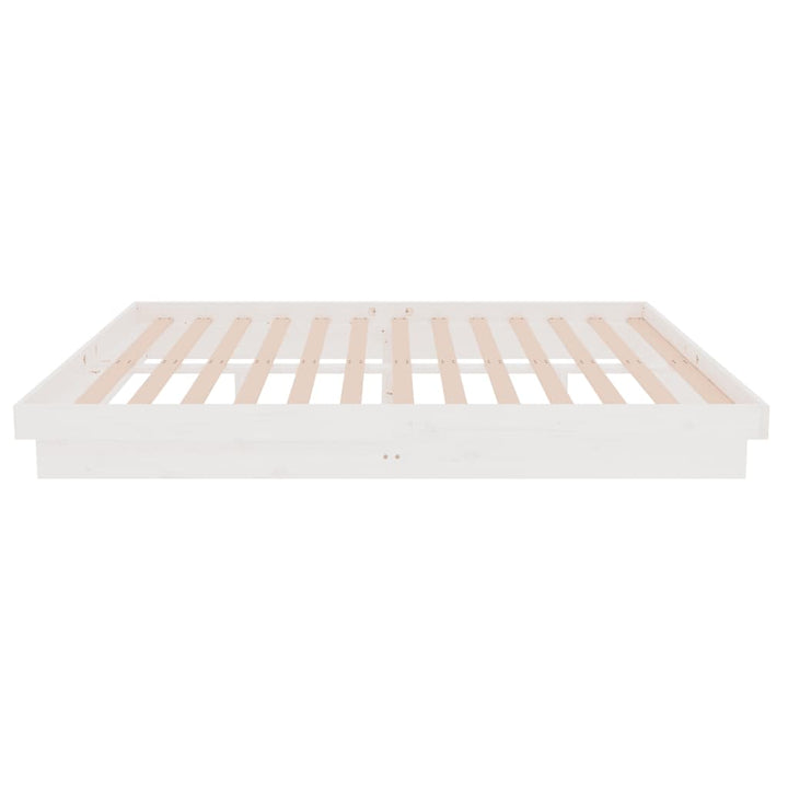 sengeramme 140x190 cm massivt træ hvid