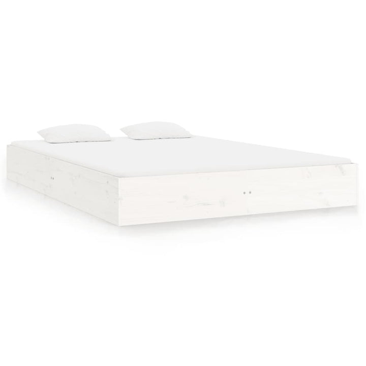 sengeramme 200x200 cm massivt træ hvid