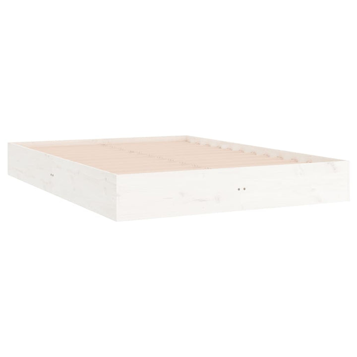 sengeramme 200x200 cm massivt træ hvid