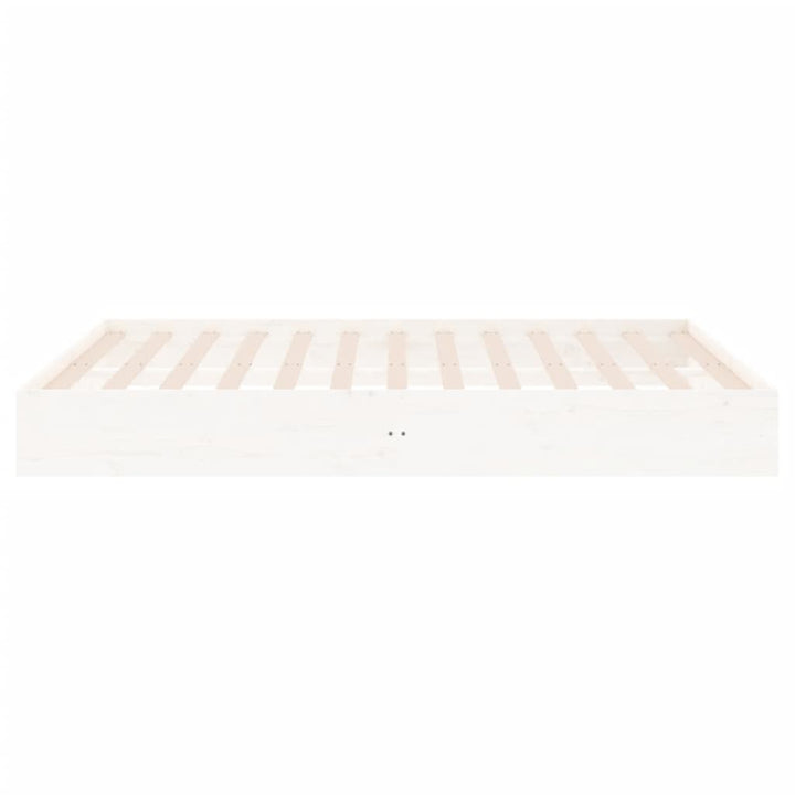 sengeramme 200x200 cm massivt træ hvid