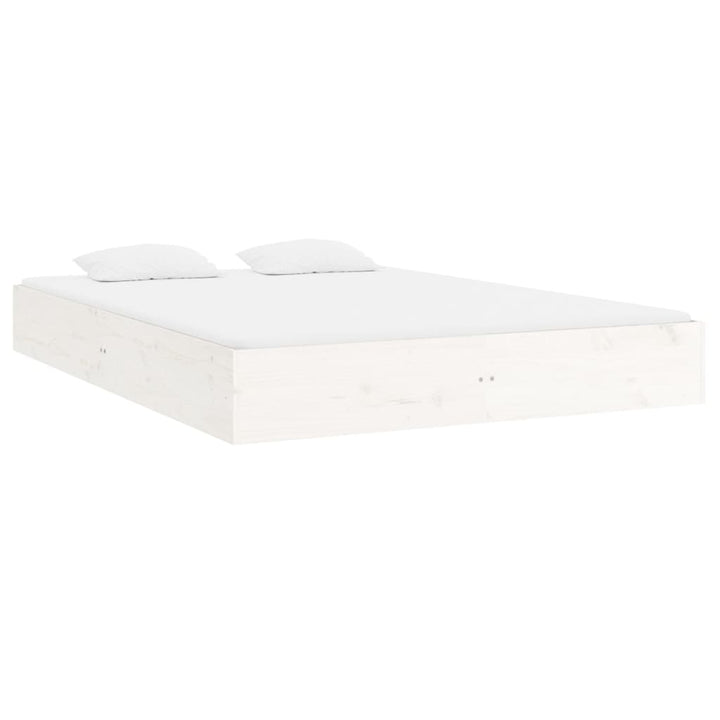 sengeramme 160x200 cm massivt træ hvid