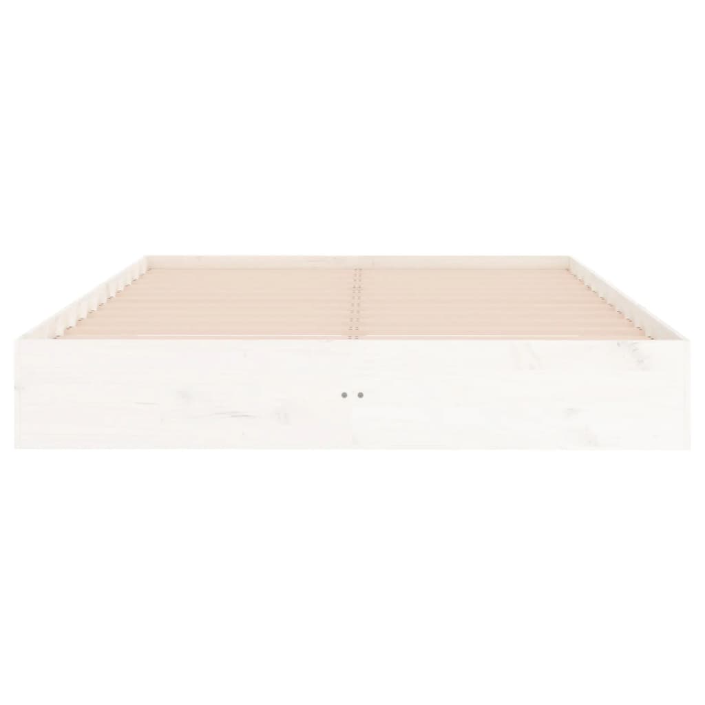sengeramme 160x200 cm massivt træ hvid