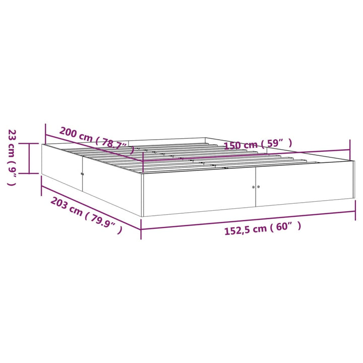 sengeramme 150x200 cm massivt træ