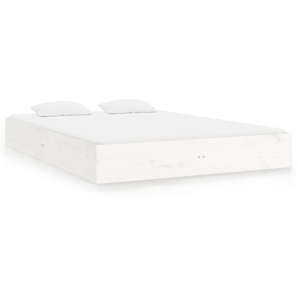 sengeramme 150x200 cm King Size massivt fyrretræ hvid