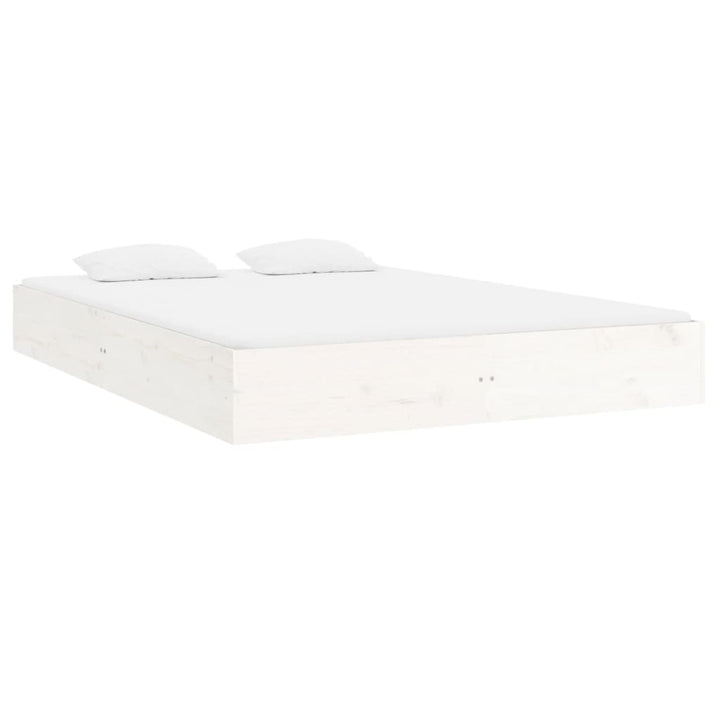 sengeramme 150x200 cm King Size massivt fyrretræ hvid
