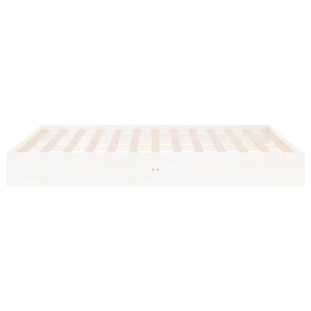 sengeramme 150x200 cm King Size massivt fyrretræ hvid