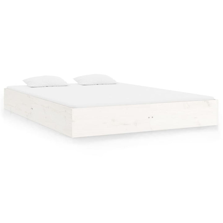 sengeramme 140x200 cm massivt træ hvid