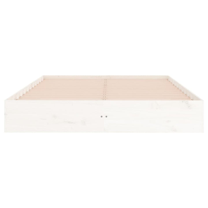 sengeramme 140x200 cm massivt træ hvid
