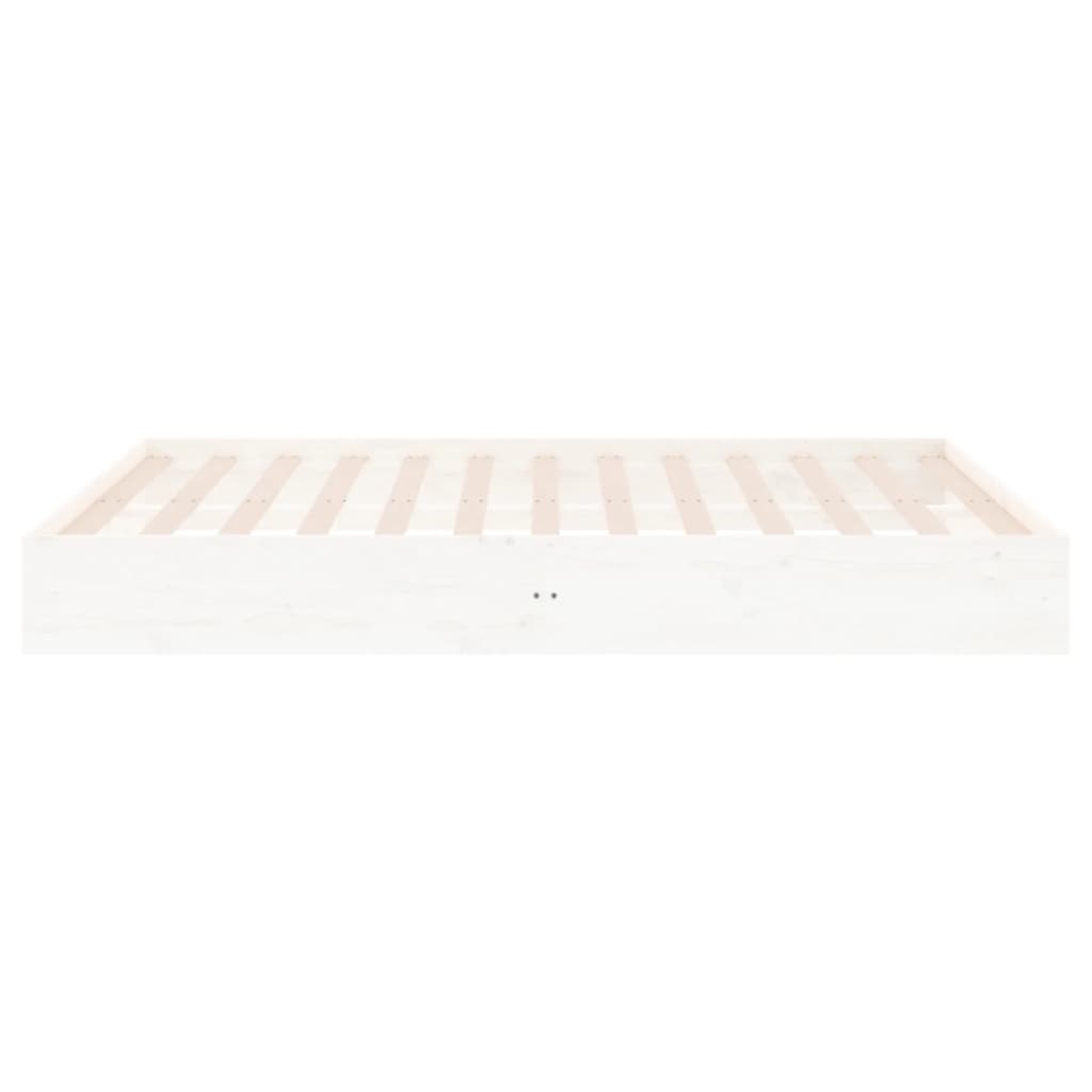 sengeramme 140x200 cm massivt træ hvid