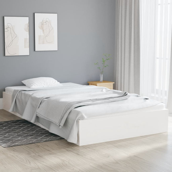 sengeramme 100x200 cm massivt træ hvid