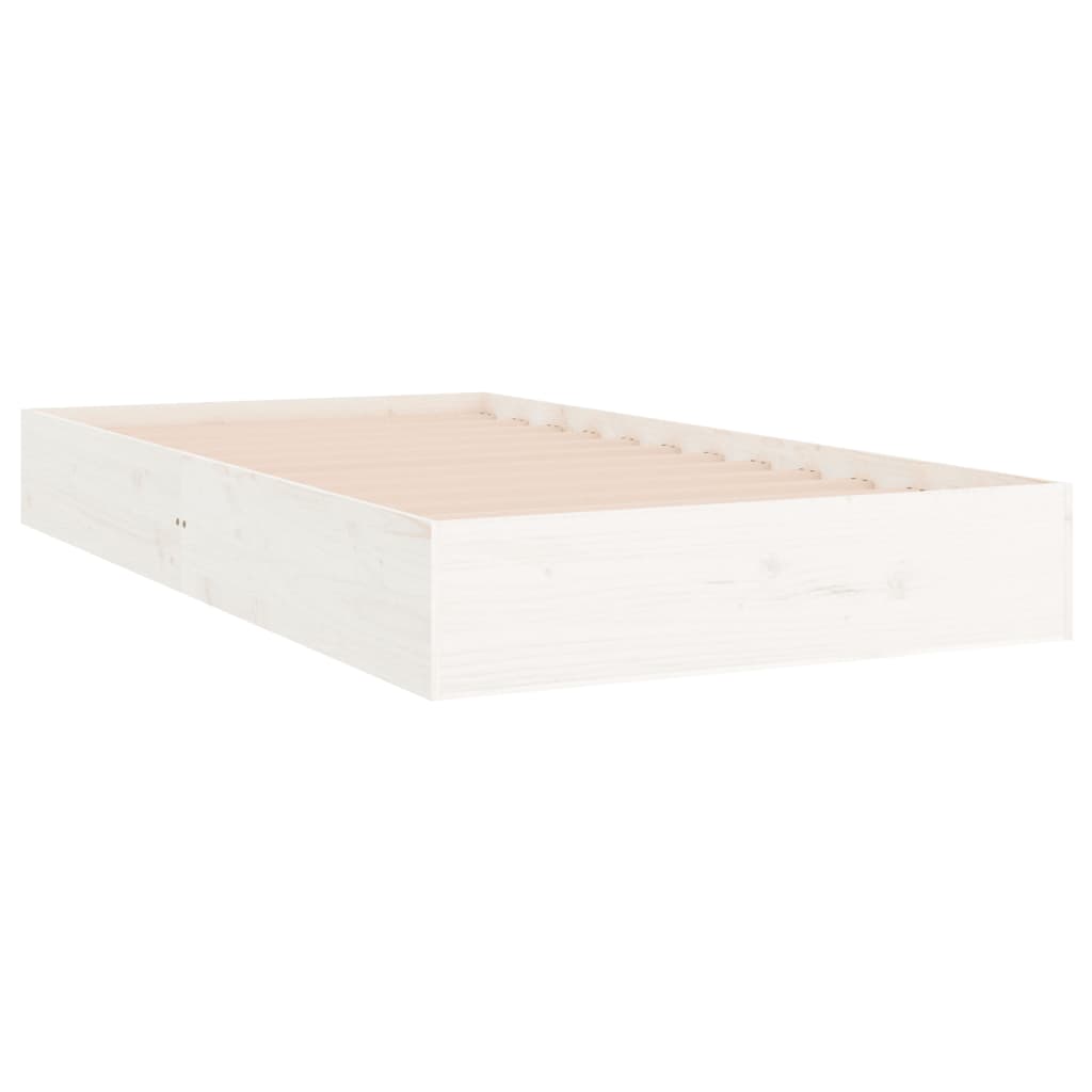 sengeramme 90x200 cm massivt træ hvid