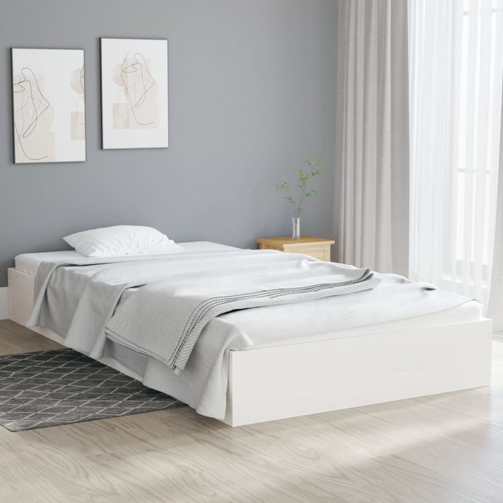 sengeramme 90x200 cm massivt træ hvid