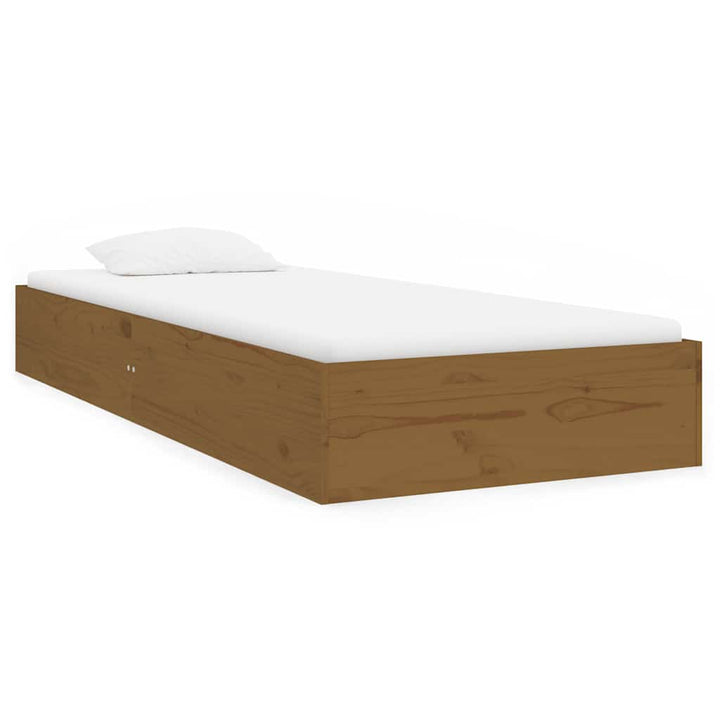 sengeramme 75x190 cm Small Single massivt træ gyldenbrun