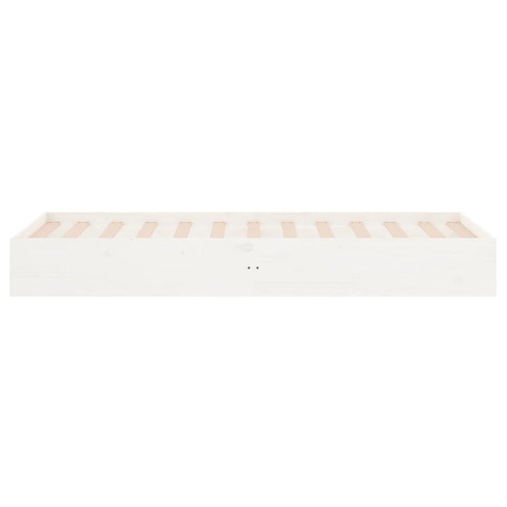 sengeramme 90x190 cm Single massivt træ hvid