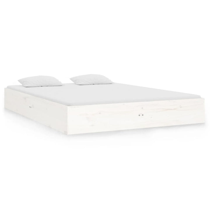 sengeramme 140x190 cm massivt træ hvid