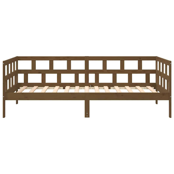 daybed 80x200 cm massivt fyrretræ gyldenbrun