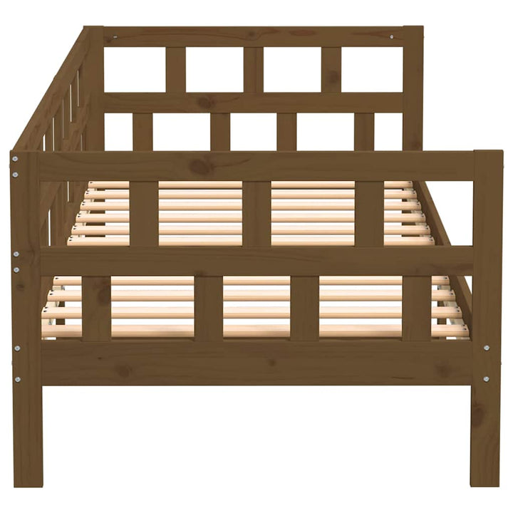 daybed 80x200 cm massivt fyrretræ gyldenbrun