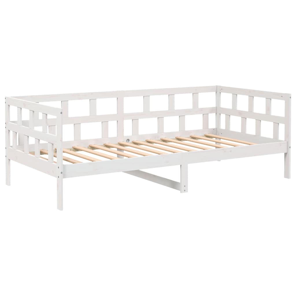 daybed 90x190 cm massivt fyrretræ hvid