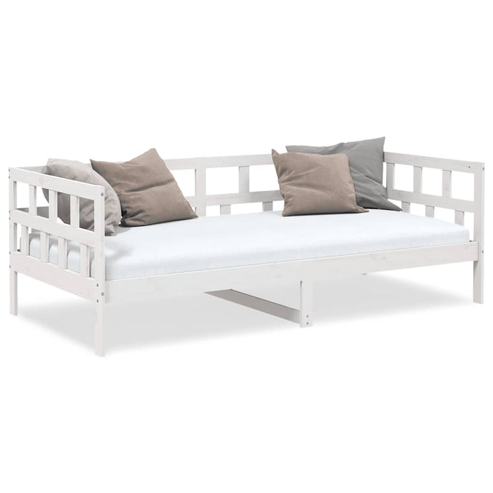 daybed 90x190 cm massivt fyrretræ hvid
