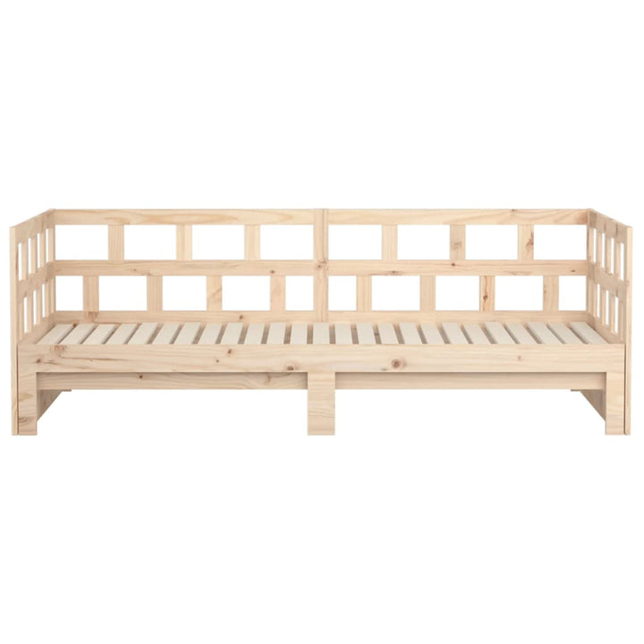 daybed med udtræk 2x(80x200) cm massivt fyrretræ