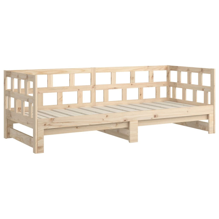 daybed med udtræk 2x(80x200) cm massivt fyrretræ