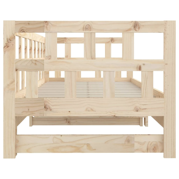 daybed med udtræk 2x(80x200) cm massivt fyrretræ