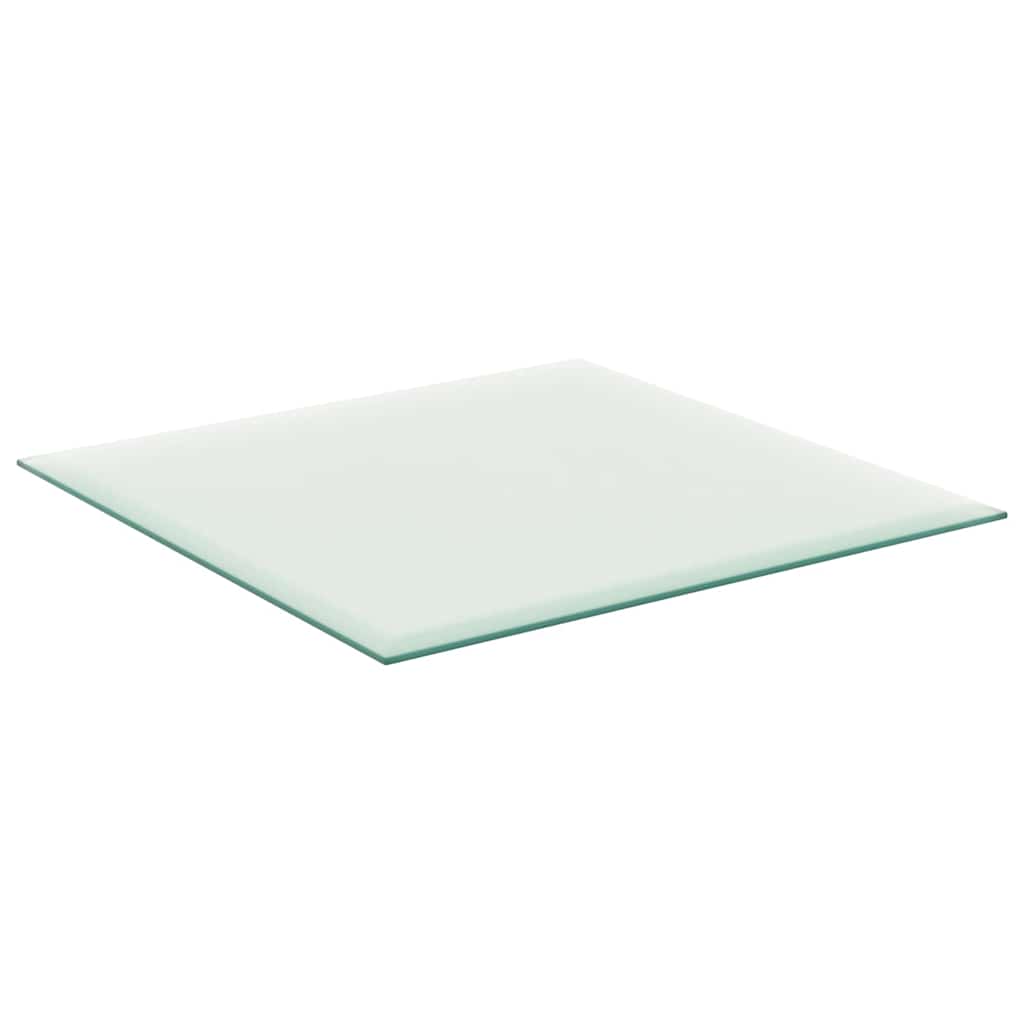 bordplade 40x40 cm hærdet glas transparent
