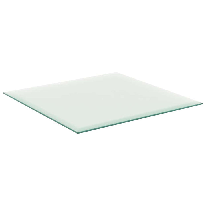 bordplade 50x50 cm hærdet glas transparent