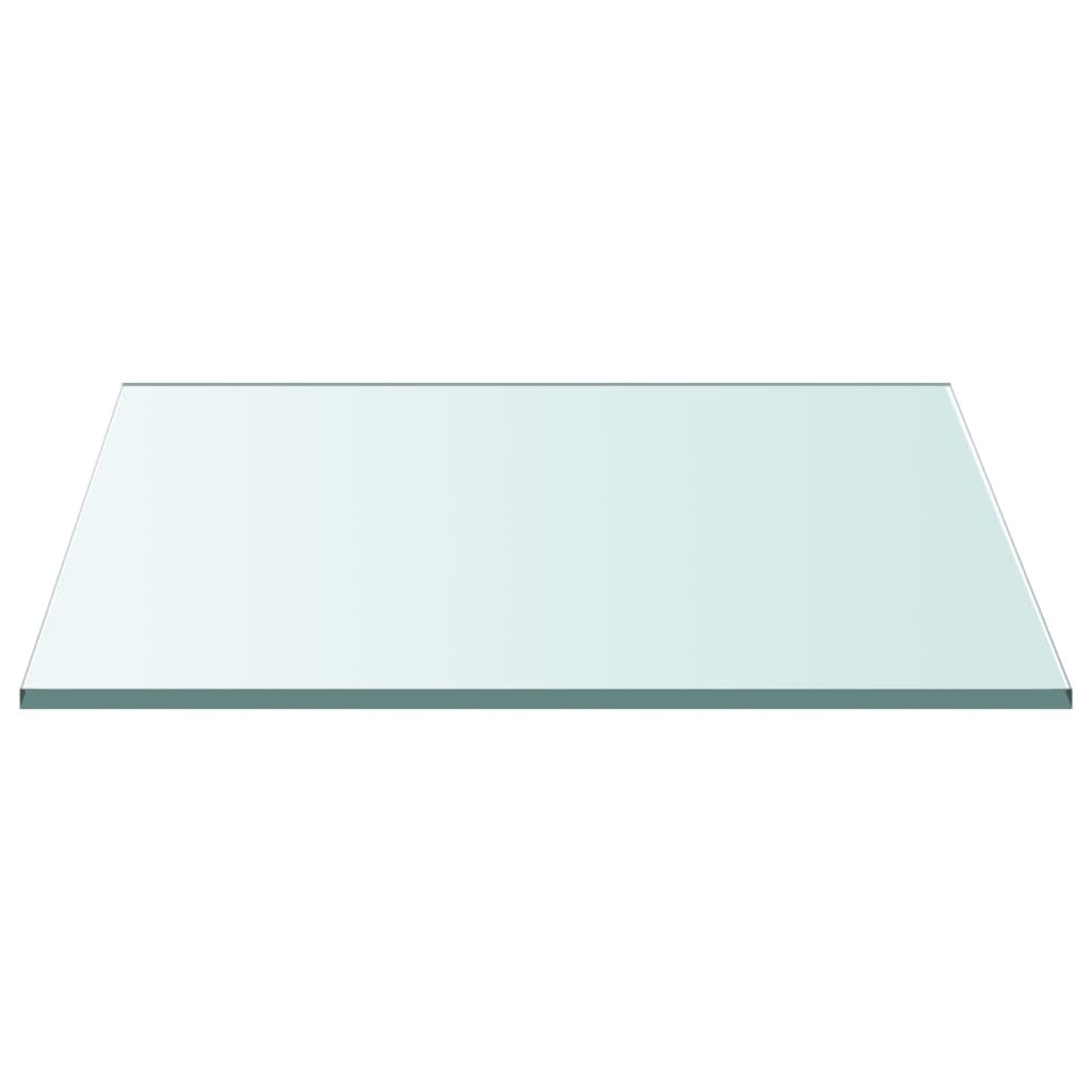 bordplade 60x60 cm hærdet glas transparent