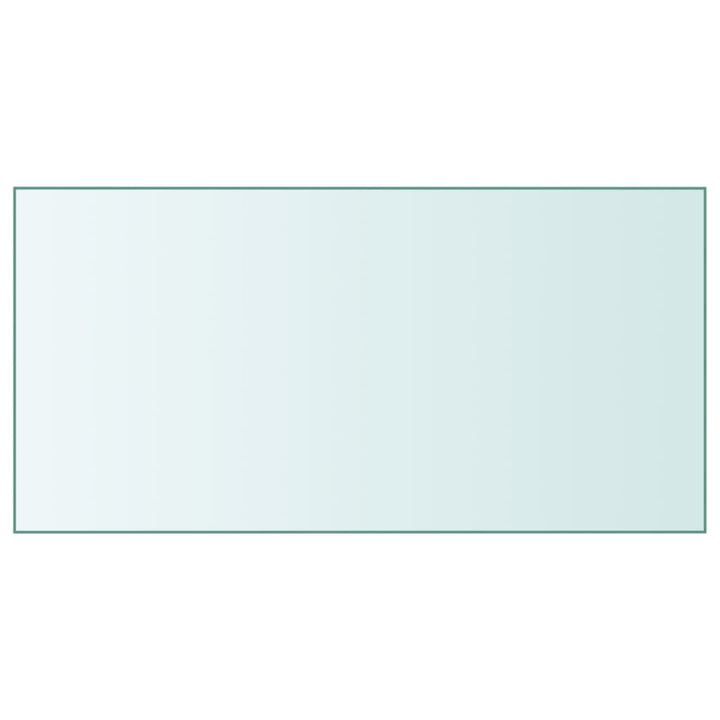 bordplade 50x100 cm hærdet glas transparent