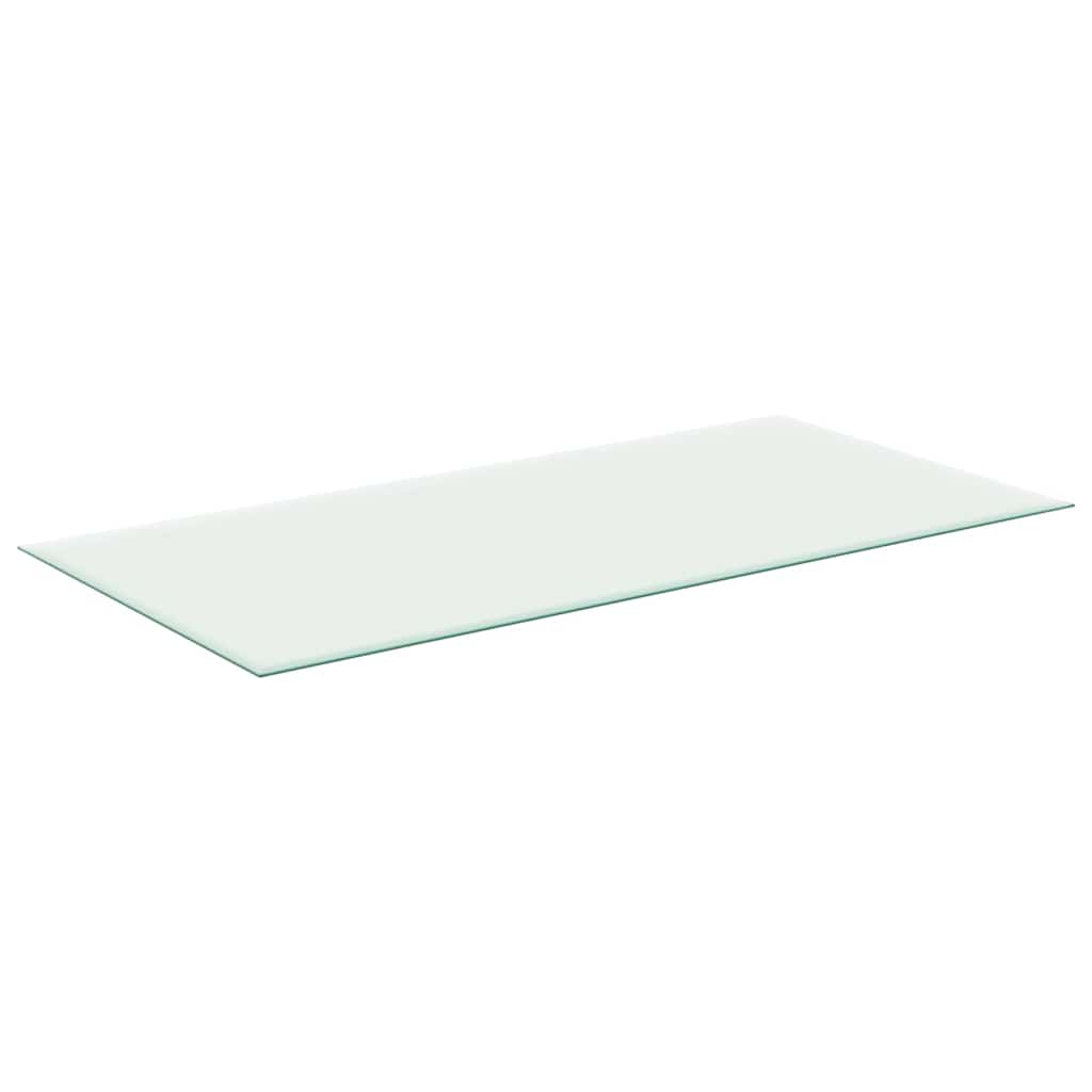 bordplade 50x100 cm hærdet glas transparent