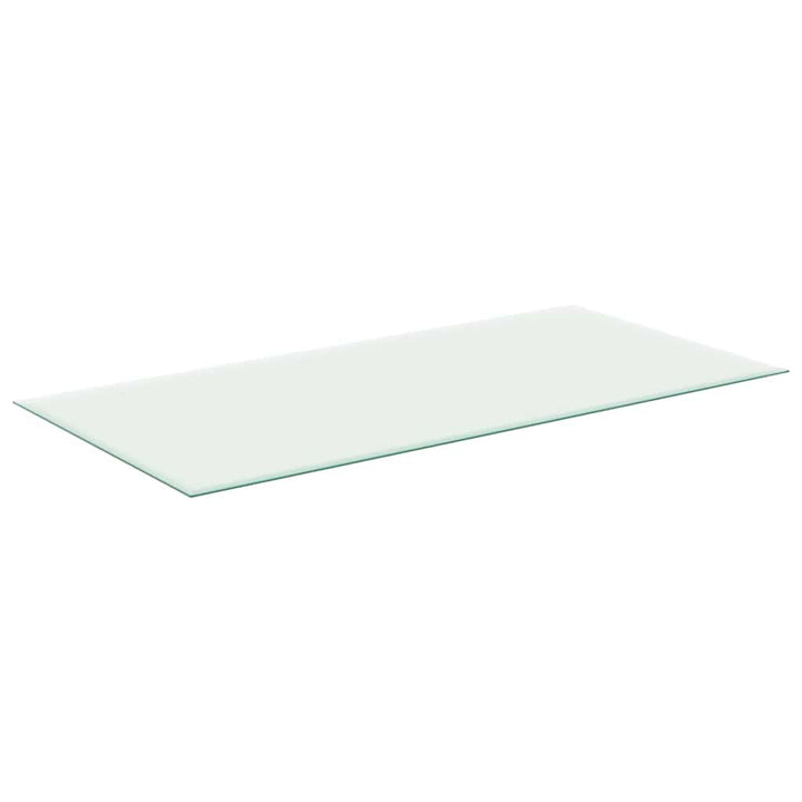 bordplade 50x100 cm hærdet glas transparent