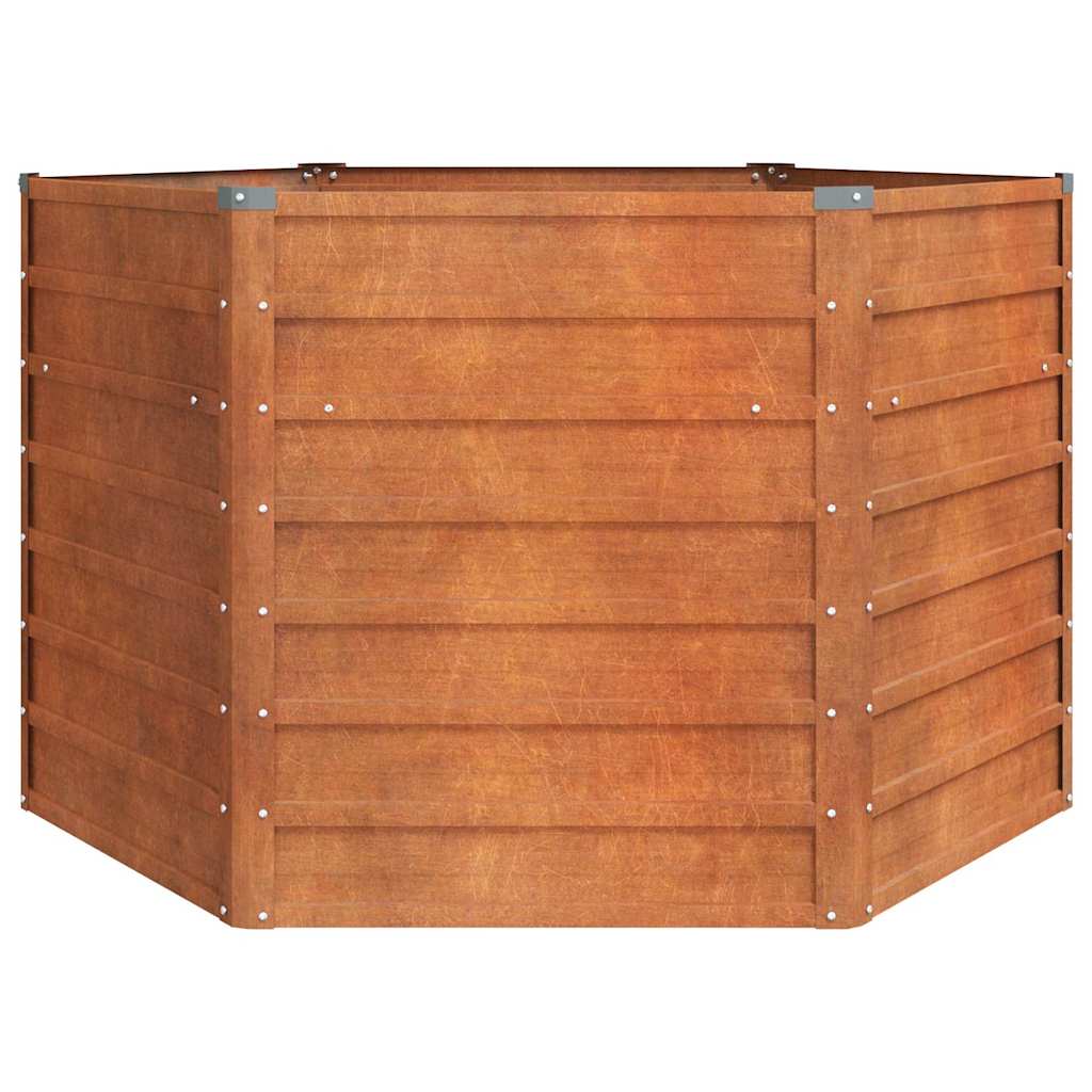 højbed 129x129x77 cm cortenstål rustfarvet