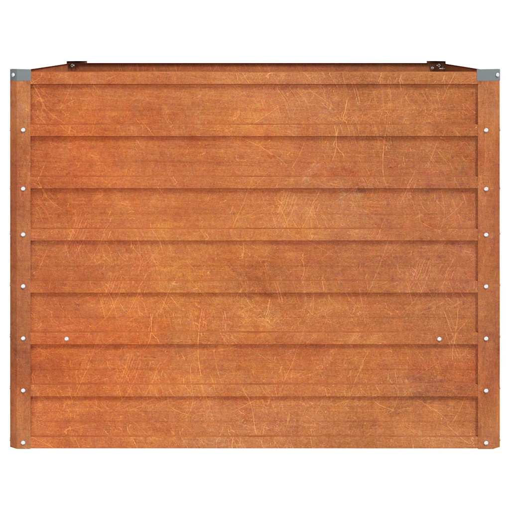 højbed 100x100x77 cm cortenstål rustfarvet