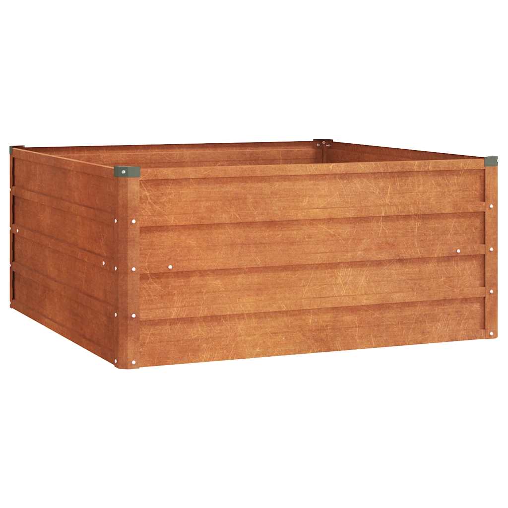 højbed 100x100x45 cm cortenstål rustfarvet